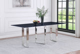 Desden 79-Inch Rectangular Sintered Stone Dining Table in Grey Marble