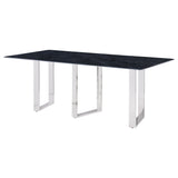 Desden 79-Inch Rectangular Sintered Stone Dining Table in Grey Marble