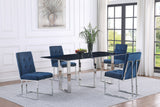 Desden 79-Inch Rectangular Sintered Stone Dining Table in Grey Marble
