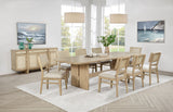 Kailani 10-Piece Dining Set with Sideboard in Beige Oak