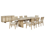 Kailani 10-Piece Dining Set with Sideboard in Beige Oak