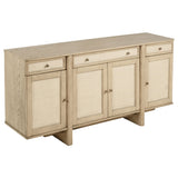 Kailani 10-Piece Dining Set with Sideboard in Beige Oak