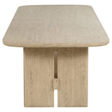 Kailani 110-inch Rectangular Dining Table, Beige Oak