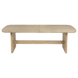 Kailani 110-inch Rectangular Dining Table, Beige Oak