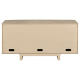 Kailani 4-Door Cane Sideboard Buffet Cabinet in Beige Oak
