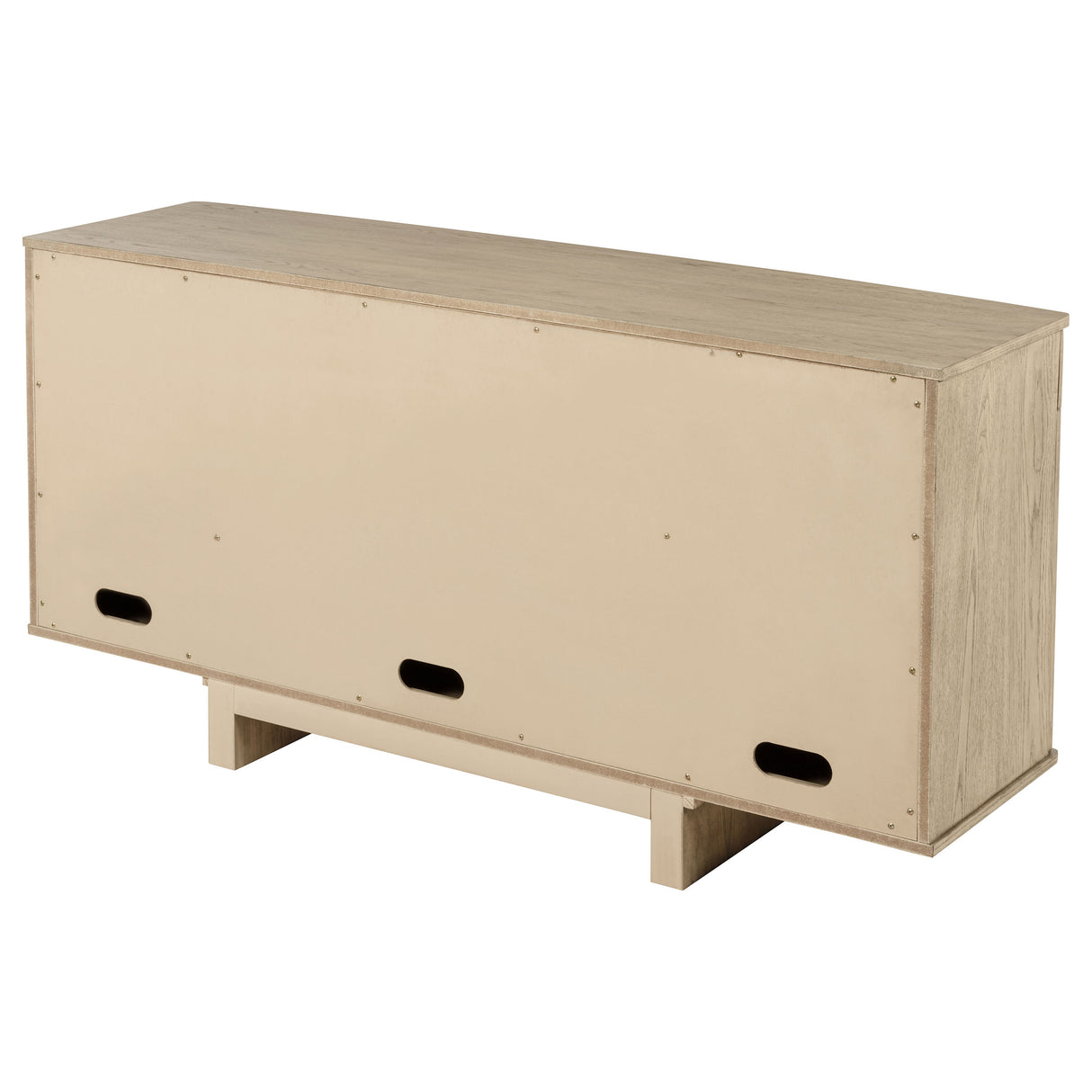 Kailani 4-Door Cane Sideboard Buffet Cabinet in Beige Oak