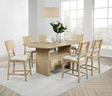 Kailani 7-Piece Counter Height Dining Set - Beige Oak