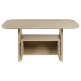 Kailani Cane Counter Height Storage Dining Table - Beige Oak