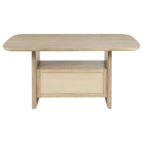 Kailani Cane Counter Height Storage Dining Table - Beige Oak
