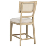 Kailani Rattan Cane Counter Side Chair Beige Oak (Set of 2)