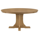 Hartville 5-Piece Round Dining Table Set Natural Light Brown