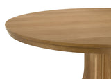 Hartville 5-Piece Round Dining Table Set Natural Light Brown
