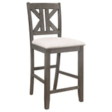 Athens Wood Counter Chair with Cushion - Barn Grey (Set of 2)