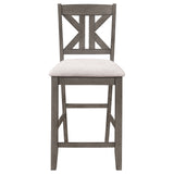 Athens Wood Counter Chair with Cushion - Barn Grey (Set of 2)