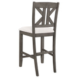 Athens Wood Counter Chair with Cushion - Barn Grey (Set of 2)