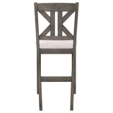 Athens Wood Counter Chair with Cushion - Barn Grey (Set of 2)