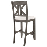 Athens Wood Counter Chair with Cushion - Barn Grey (Set of 2)
