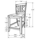 Athens Wood Counter Chair with Cushion - Barn Grey (Set of 2)