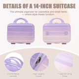 Luggage Set 14" / 20" With Combination Lock And Cosmetic Case