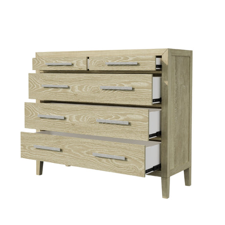 Adeline - 5 Drawers Chest - Natural Wood Wash