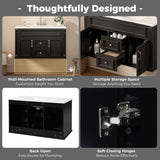 French Simple Style Wall Mounted Bathroom Cabinet With Sink