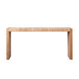 Console Table, Handwoven Top - Antique Natural / Natural