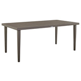 Grenada - Outdoor Aluminum Gray Rectangle Dining Table