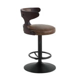 Saba - Adjustable Stool With Swivel - Brown