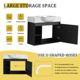 Freestanding Bathroom Vanity With Sink, Soft Close Door