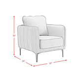 Elements Rae Lavish Green Velvet Accent Chair