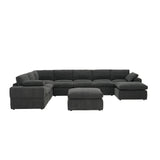 Sectional, Large Arms, Toss Pillows Included