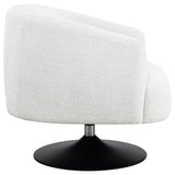 Upholstered Swivel Accent Chair, 360 Degree Rotation - Beige