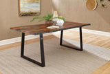 Ditman 80-Inch Live Edge Dining Table, Grey Sheesham