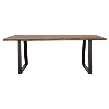 Ditman 80-Inch Live Edge Dining Table Grey Sheesham