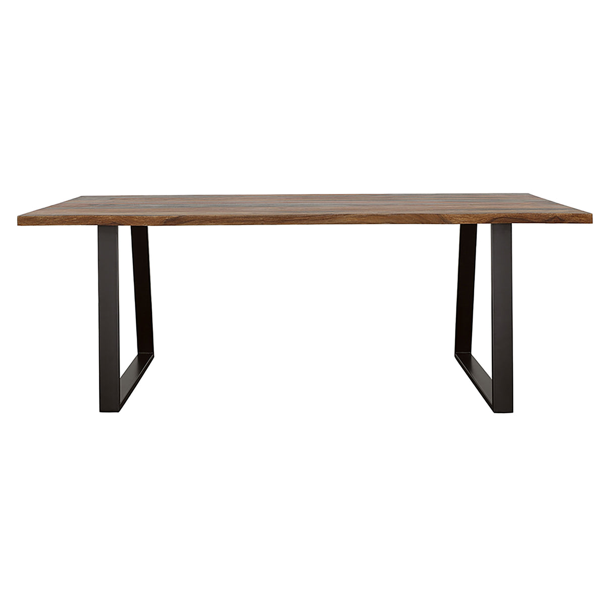 Ditman 80-Inch Live Edge Dining Table, Grey Sheesham