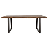 Ditman 80-Inch Live Edge Dining Table, Grey Sheesham