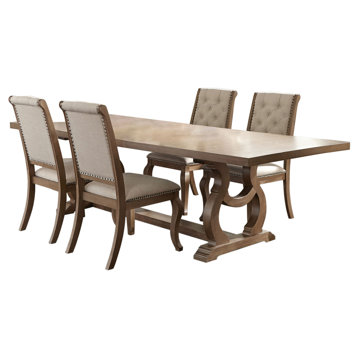 Brockway 5-Piece Extension Dining Set, Barley Brown