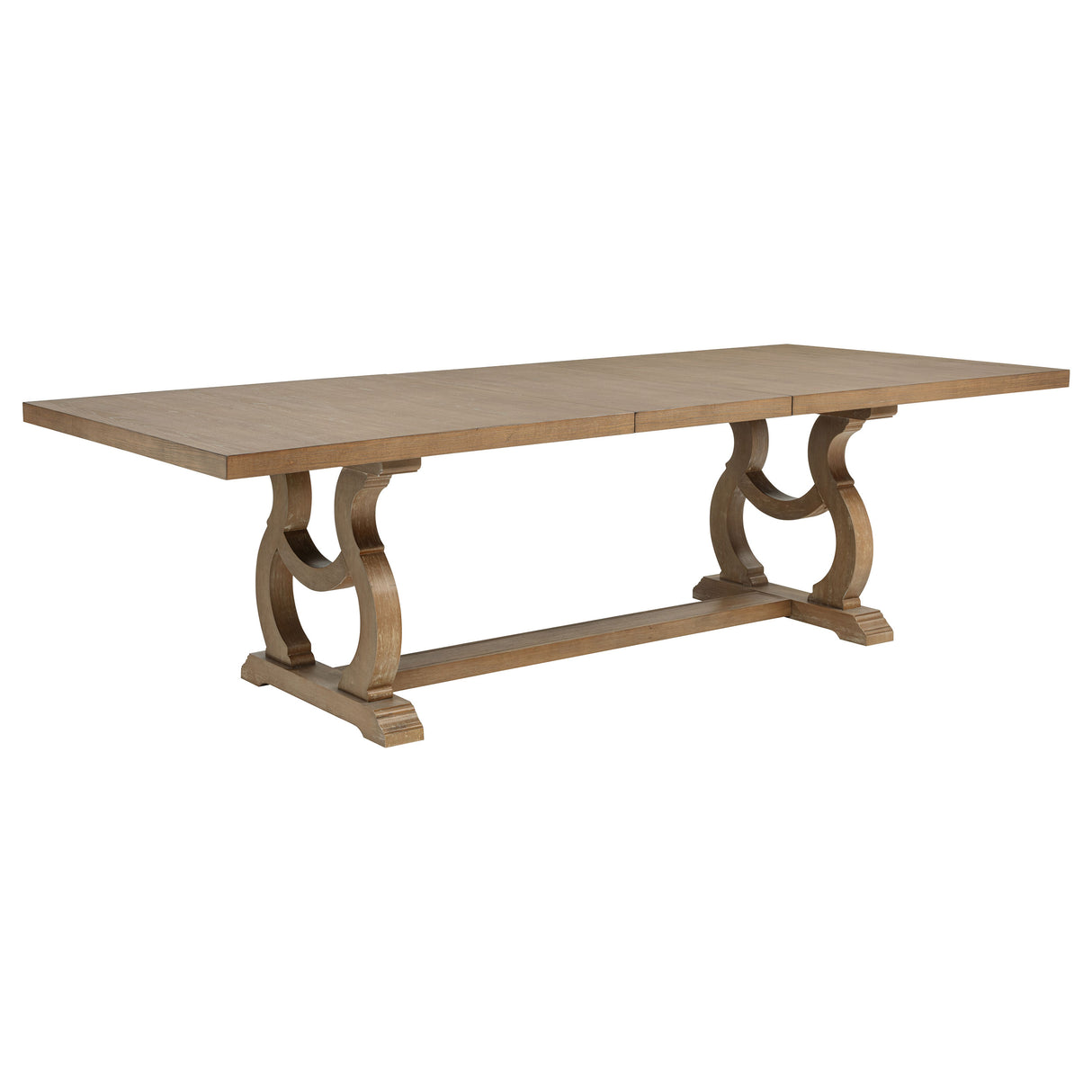 Brockway 104-Inch Extension Leaf Dining Table, Barley Brown