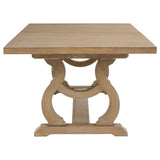 Brockway 104-Inch Extension Leaf Dining Table, Barley Brown