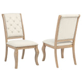 Brockway Upholstered Dining Chair, Barley Brown (Set of 2)