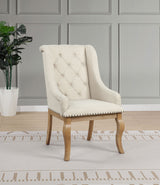Brockway Upholstered Arm Chair Barley Brown, Set of 2