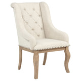 Brockway Upholstered Arm Chair Barley Brown, Set of 2
