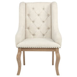 Brockway Upholstered Arm Chair Barley Brown, Set of 2