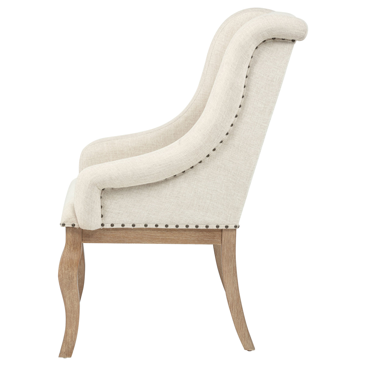 Brockway Upholstered Arm Chair Barley Brown, Set of 2