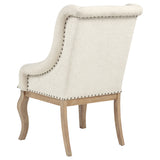 Brockway Upholstered Arm Chair Barley Brown, Set of 2