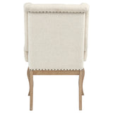Brockway Upholstered Arm Chair Barley Brown, Set of 2