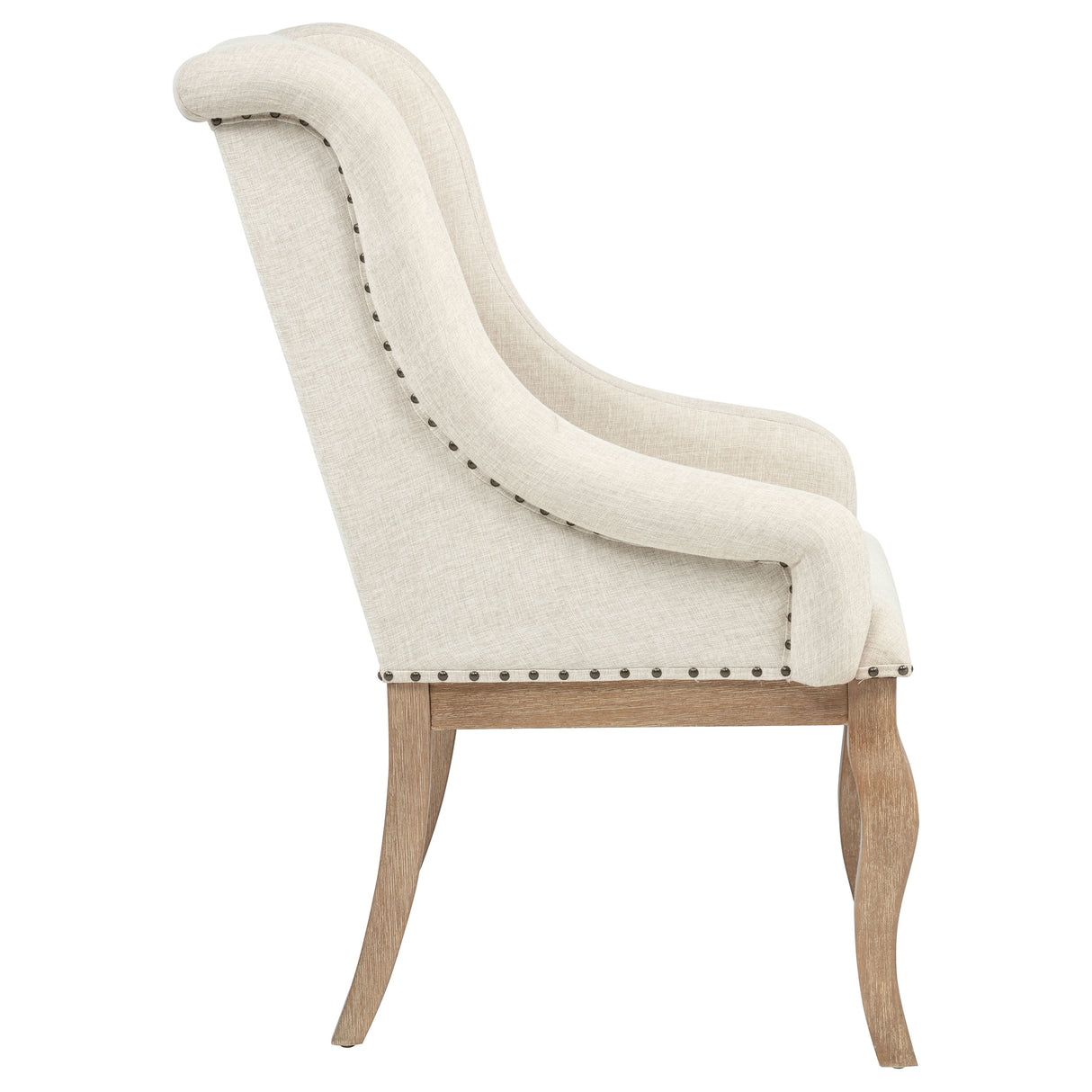 Brockway Upholstered Arm Chair Barley Brown, Set of 2