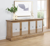 Brockway 4-Door Dining Sideboard Buffet Cabinet, Barley Brown
