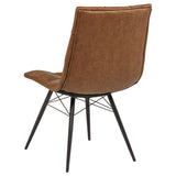 Aiken Faux Leather Dining Side Chair Saddle Brown
