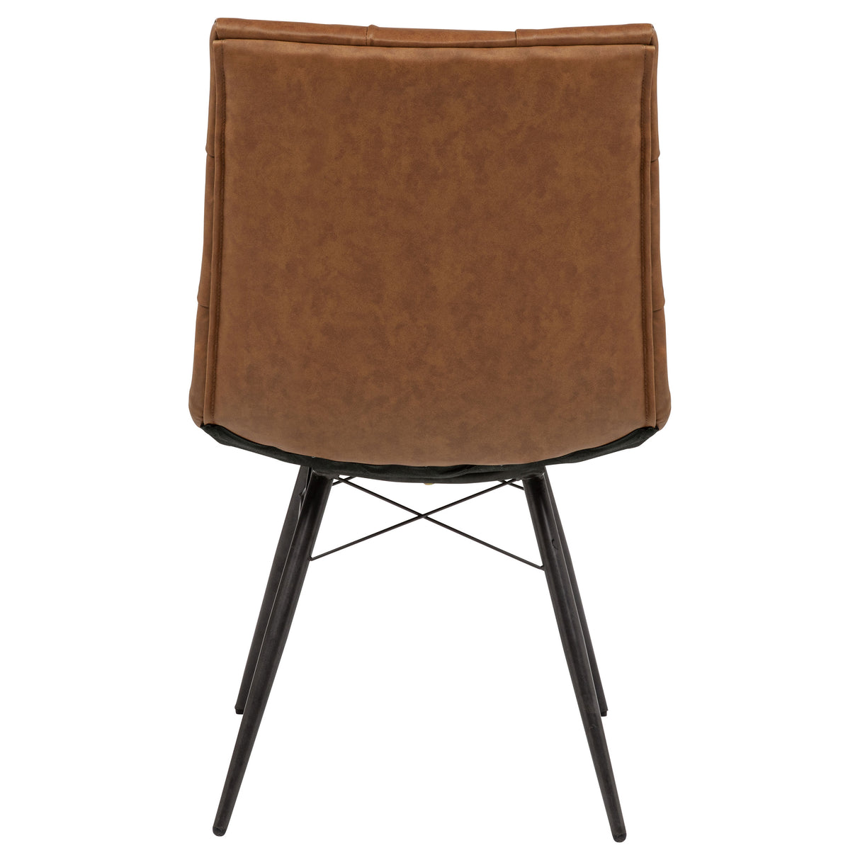 Aiken Faux Leather Dining Side Chair Saddle Brown